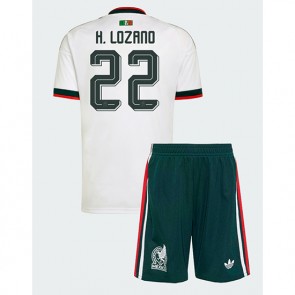 Mexiko Hirving Lozano #22 Replika Bortatröja Barn VM 2026 Kortärmad (+ Korta byxor)